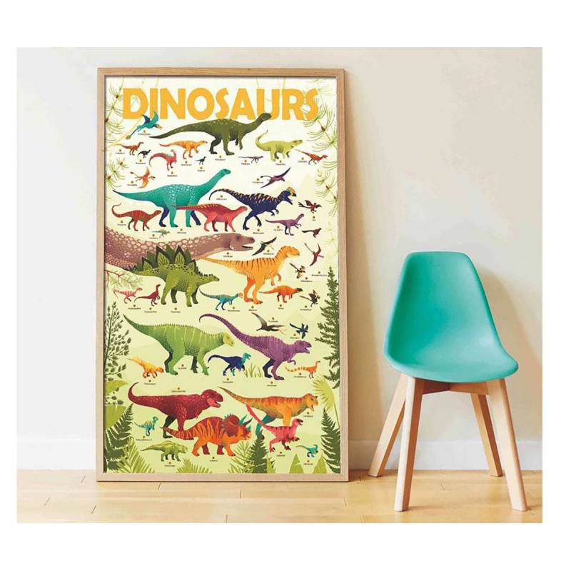 Gran Póster de Pegatinas Dinosaurios- Poppik