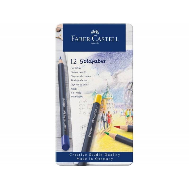 Lápices Acuarelables Faber Castell Goldfaber Caja Metálica - 36 Colores