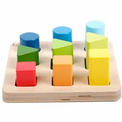 Puzzle clasificador de colores, formas y tamaños