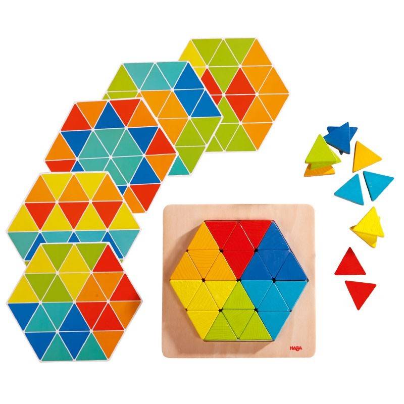Triángulos mágicos, juego de composición