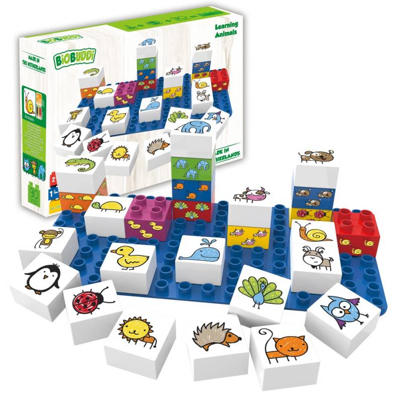Bloques Animales Biobuddi ( 27 piezas+Base)