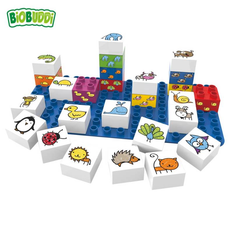 Bloques Animales Biobuddi ( 27 piezas+Base)