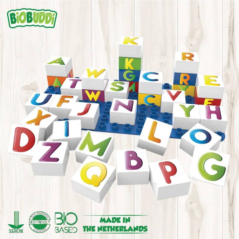 Bloques Letras Biobuddi ( 35 piezas+Base)