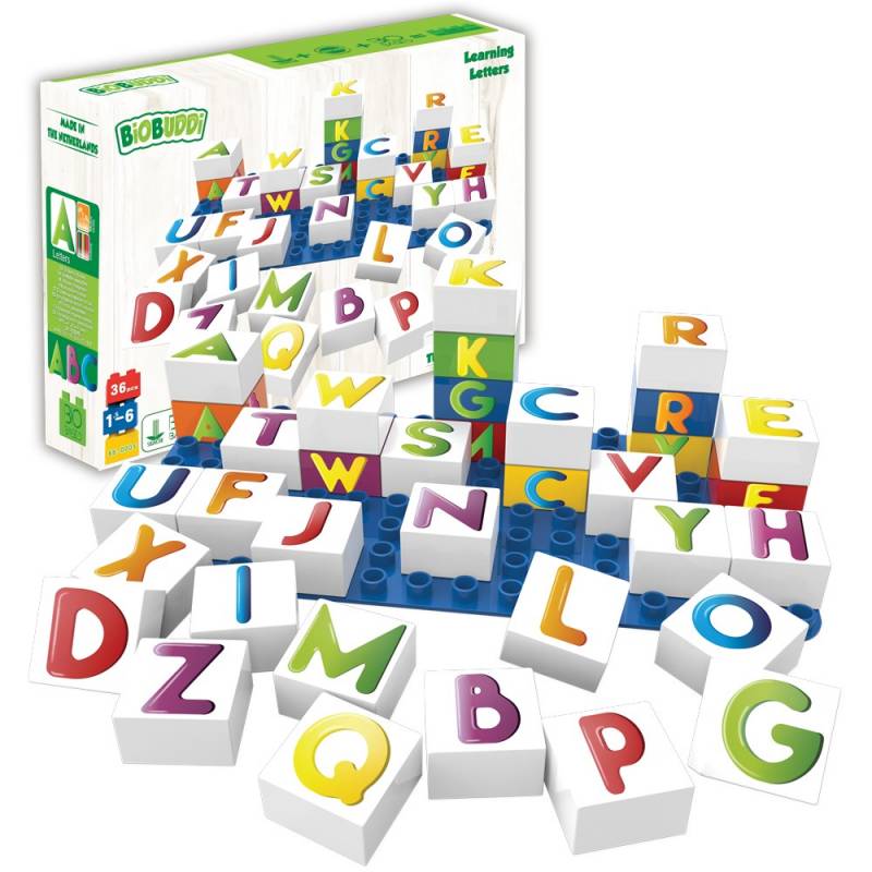 Bloques Letras Biobuddi ( 35 piezas+Base)