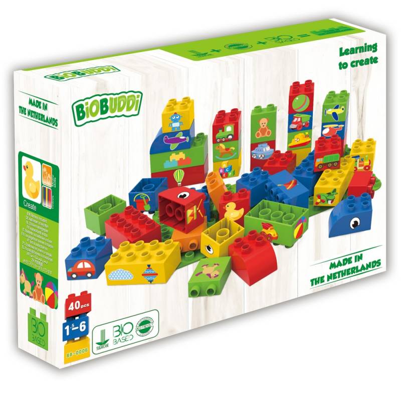 Bloques Arco iris Biobuddi ( 39 piezas+Base) Bloques Arco iris Biobuddi ( 39 piezas+Base)