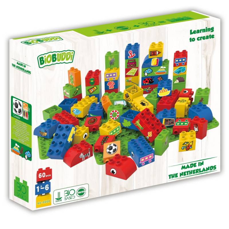 Bloques Arco iris Biobuddi ( 58 piezas+2Bases) Bloques Arco iris Biobuddi ( 58 piezas+2Bases)