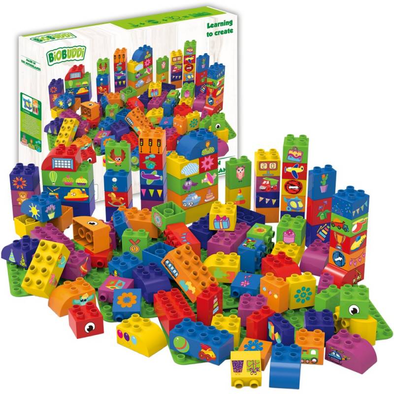 Bloques Arco iris Biobuddi ( 97 piezas+ 3 Bases)