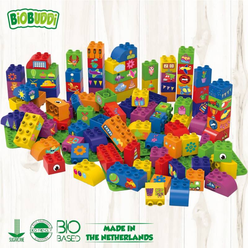 Bloques Arco iris Biobuddi ( 97 piezas+ 3 Bases)