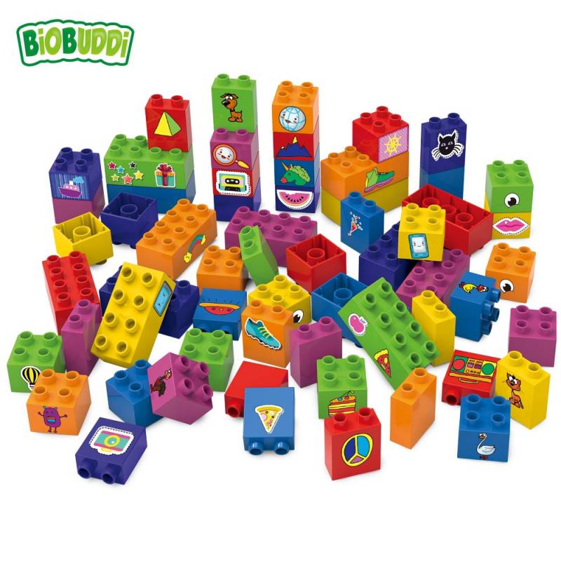 Bloques Multicolor Biobuddi ( 60 piezas)