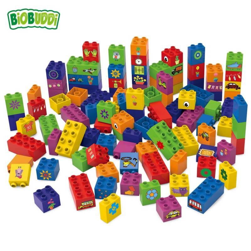 Eco-Bloques Multicolor Biobuddi ( 60 piezas)