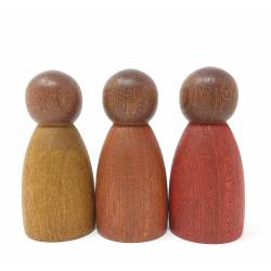 3 Nins® colores cálidos y madera oscura