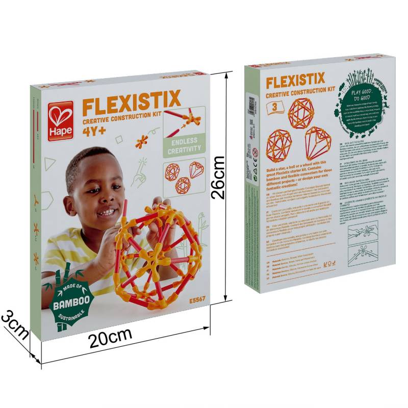 Juego de construcción Flexistick creativo 66 piezas HAPE