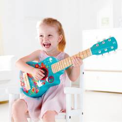 Hape Kids Flower Power First Musical Guitar Turquoise 