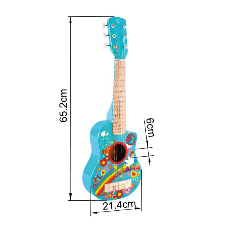 Guitarra Hippie " Flower power" HAPE