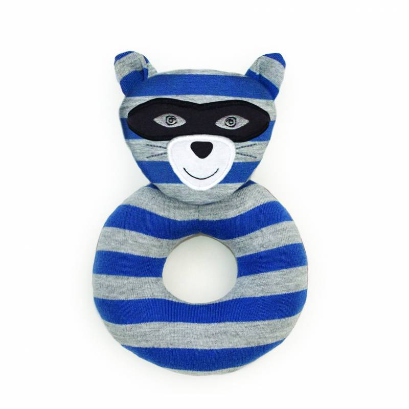 Sonajero Mapache Robbie de algodón orgánico Sonajero Mapache Robbie de algodón orgánico