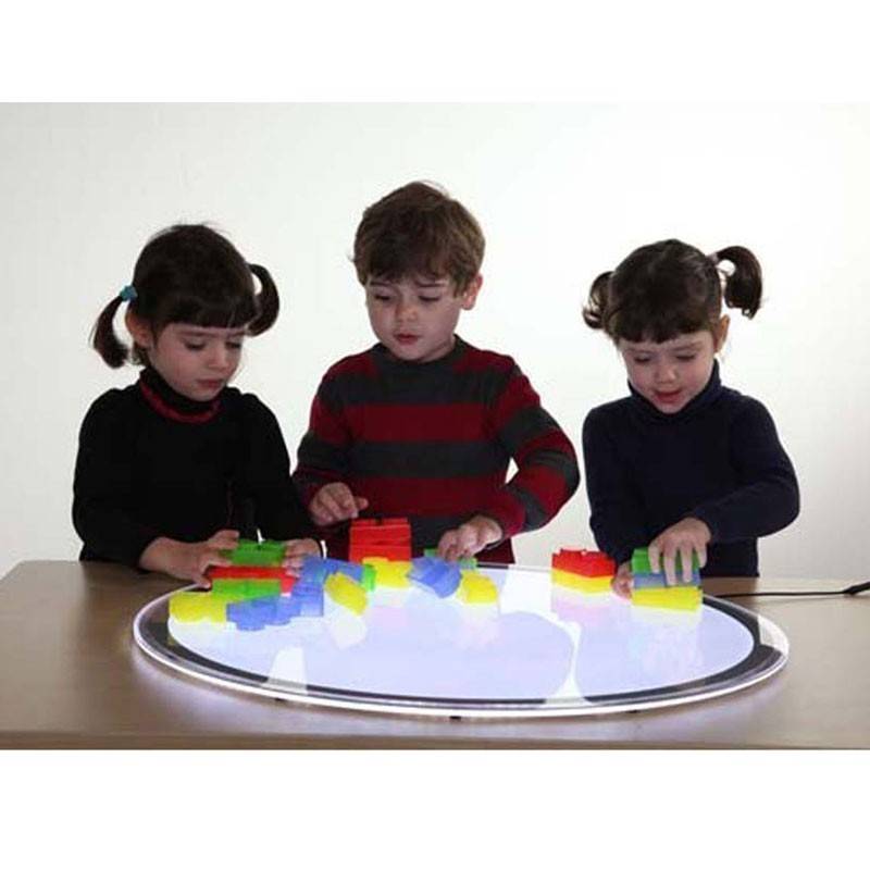 Mesa de luz LED Portátil Redonda 50 cm Tickit