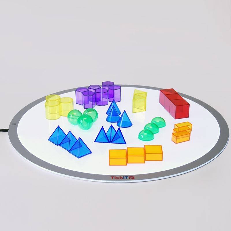 Formas geométricas translúcidas 3D (36 Piezas)